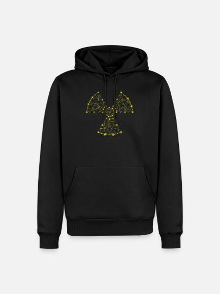 Danger symbol radiation Manip radio Radiology - Men’s Premium Organic Hoodie - black