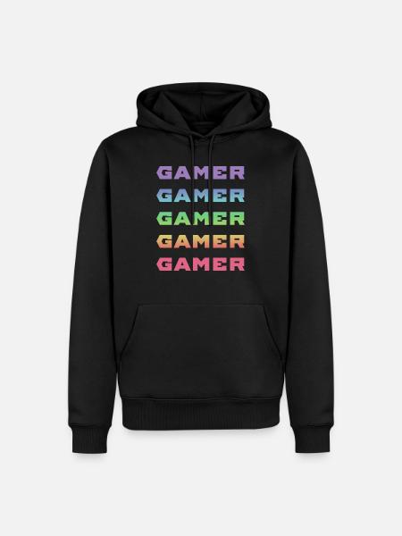 GAMER GAMER GAMER GAMER - Men’s Premium Organic Hoodie - black