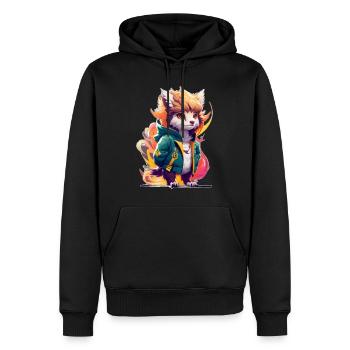Süßer Stylischer Greif - Männer Premium Bio Hoodie - Schwarz - Vorne - Nico (187cm)