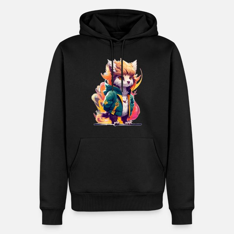 Griffon mignon et élégant - Sweat à capuche Premium bio Homme - noir