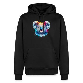 Koala - Sweat à capuche Premium bio Homme - noir - Devant - Nico (187cm)