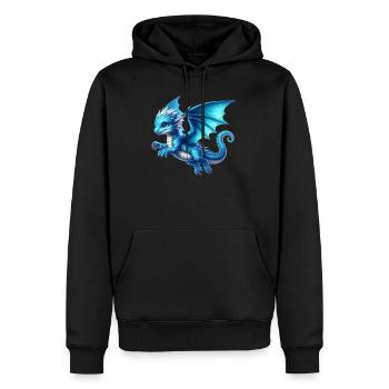 Dragon - Men’s Premium Organic Hoodie - black - Front - Nico (187cm)