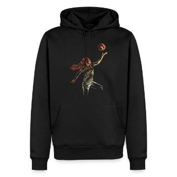 Volleyballerin Skizze - Männer Premium Bio Hoodie - Schwarz - Vorne - Nico (187cm)