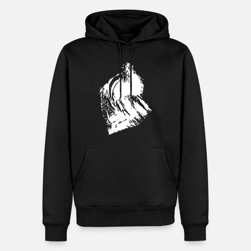 Mural Mountains - Männer Premium Bio Hoodie - Schwarz