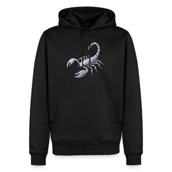Scorpion féroce - Sweat à capuche Premium bio Homme - noir - Devant - Nico (187cm)