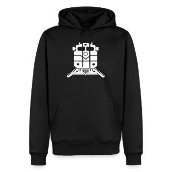 Zug Lokomotive Schnellzug Trainspotting - Männer Premium Bio Hoodie - Schwarz - Vorne - Nico (187cm)