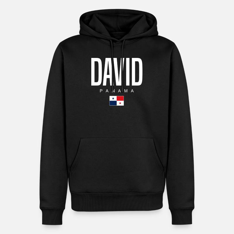 David Panama Panamaer - Männer Premium Bio Hoodie - Schwarz