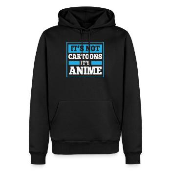 Ce n’est pas un dessin animé, c’est un anime - Sweat à capuche Premium bio Homme - noir - Devant - Nico (187cm)