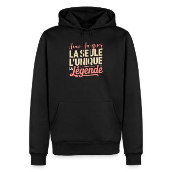 Jean Jacques Homme Humor Idée Cadeau Humoristique - Männer Premium Bio Hoodie - Schwarz - Vorne - Nico (187cm)