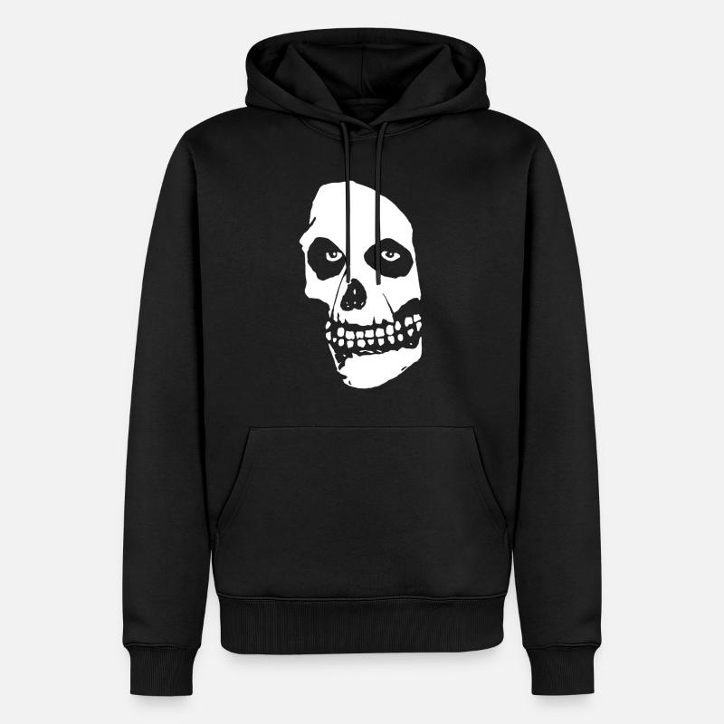 Halloween Horror Schädel - Männer Premium Bio Hoodie - Schwarz