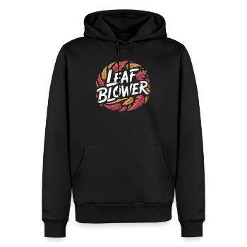 Laubbläser Herbstlaub - Männer Premium Bio Hoodie - Schwarz - Vorne - Nico (187cm)