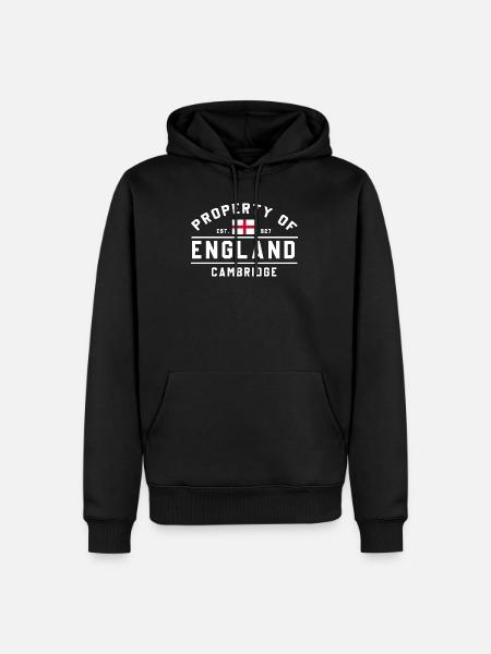 England's Cambridge emblem - Men’s Premium Organic Hoodie - black