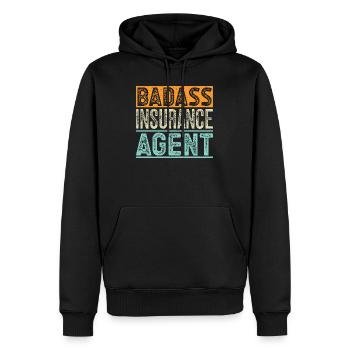 Insurance Agent Badass Funny Insurance Broker - Männer Premium Bio Hoodie - Schwarz - Vorne - Nico (187cm)