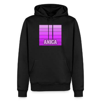 Geschenk für Entwurf - Männer Premium Bio Hoodie - Schwarz - Vorne - Nico (187cm)