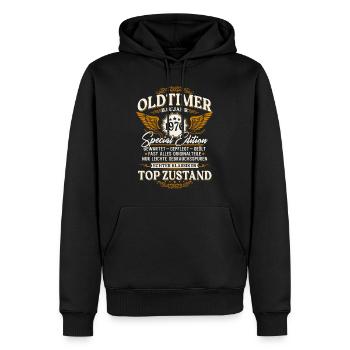 Oldtimer 1976 Baujahr 50. Geburtstag Geschenk - Männer Premium Bio Hoodie - Schwarz - Vorne - Nico (187cm)