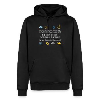 Corecore The Aesthetic of Everything Collage - Männer Premium Bio Hoodie - Schwarz - Vorne - Nico (187cm)