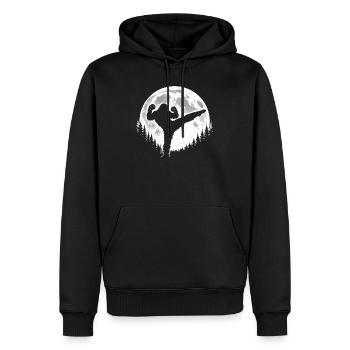 Bigfoot Kickboxing - Sweat à capuche Premium bio Homme - noir - Devant - Nico (187cm)