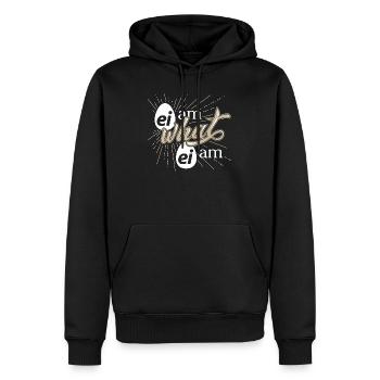 Fans de poulet - Coq - Coq - Diction - Bio - Sweat à capuche Premium bio Homme - noir - Devant - Nico (187cm)