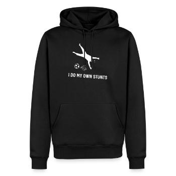 Akrobatische Fußball-Stunts - Männer Premium Bio Hoodie - Schwarz - Vorne - Nico (187cm)