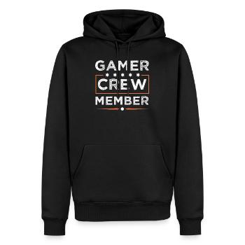 Équipe de joueurs - Sweat à capuche Premium bio Homme - noir - Devant - Nico (187cm)