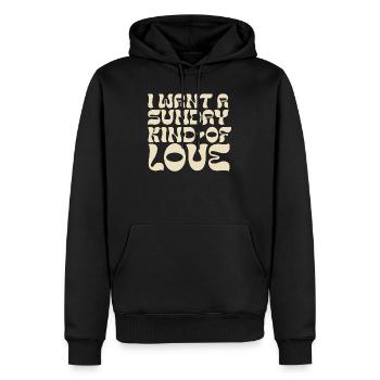 Une faute de frappe sur l’amour psychédélique ensoleillé - Sweat à capuche Premium bio Homme - noir - Devant - Nico (187cm)