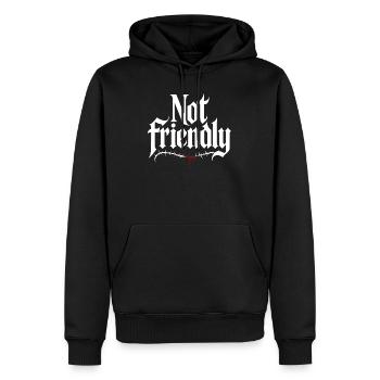 Introverti Pas Amical Solitaire Antisocial - Sweat à capuche Premium bio Homme - noir - Devant - Nico (187cm)