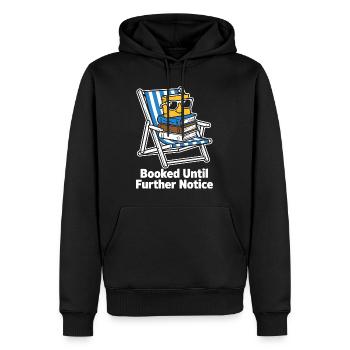 Booked Until Further Notice Bücherwurm - Männer Premium Bio Hoodie - Schwarz - Vorne - Nico (187cm)