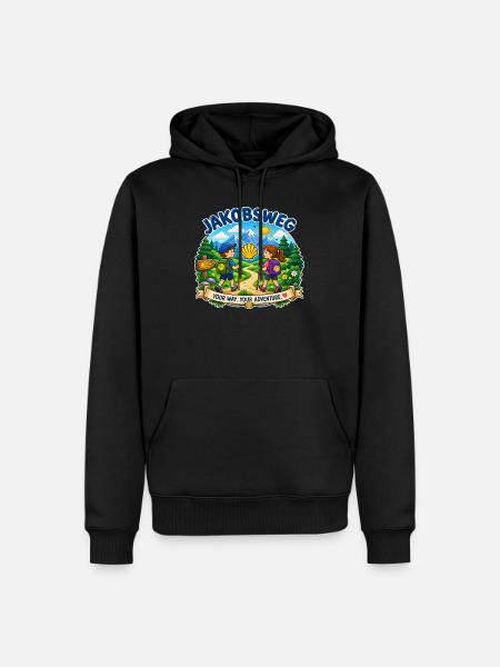 Jakobsweg Kindershirt - Männer Premium Bio Hoodie - Schwarz