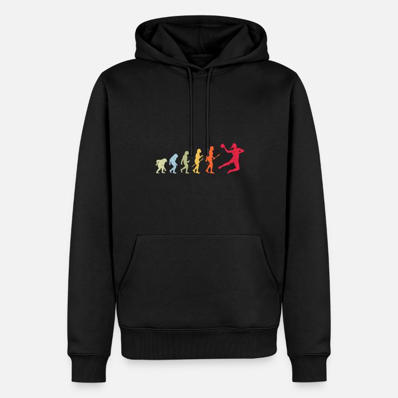 Handball Evolution - Männer Premium Bio Hoodie - Schwarz