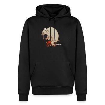 ÉLÉPHANT DRUNK - Sweat à capuche Premium bio Homme - noir - Devant - Nico (187cm)