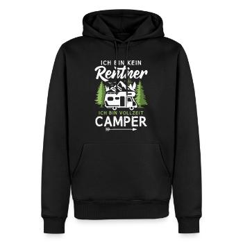 Wohnmobil Rentner Vollzeit Camper Camping - Männer Premium Bio Hoodie - Schwarz - Vorne - Nico (187cm)