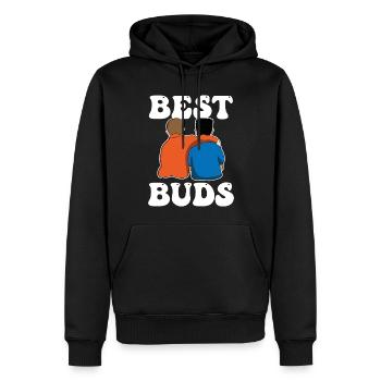Meilleurs amis Meilleurs bourgeons Meilleur ami - Sweat à capuche Premium bio Homme - noir - Devant - Nico (187cm)
