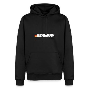 Drapeau rétro Jersey Allemagne - Sweat à capuche Premium bio Homme - noir - Devant - Nico (187cm)