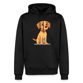 Niedliches Hundedesign für Hundebesitzer - Männer Premium Bio Hoodie - Schwarz - Vorne - Nico (187cm)