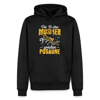 Posaunist Die besten Musiker spielen Posaune - Männer Premium Bio Hoodie - Schwarz - Vorne - Nico (187cm)
