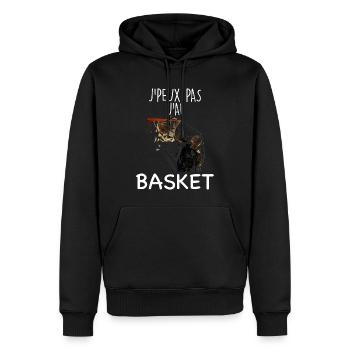 What a humorous gift for men and children - Men’s Premium Organic Hoodie - black - Front - Nico (187cm)