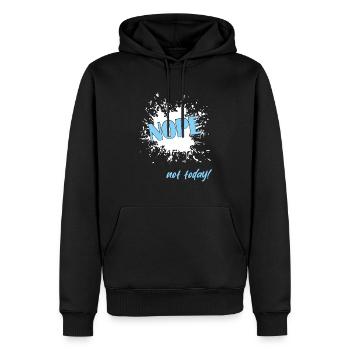 Nope not today - Männer Premium Bio Hoodie - Schwarz - Vorne - Nico (187cm)