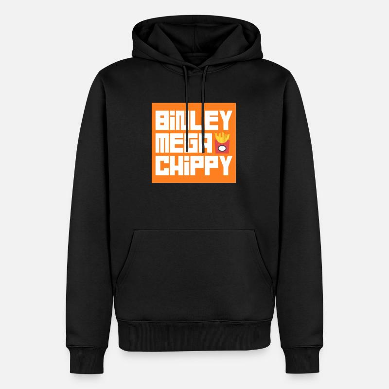 BINLEY Méga chippy - Sweat à capuche Premium bio Homme - noir