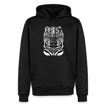 Tiger - Männer Premium Bio Hoodie - Schwarz - Vorne - Nico (187cm)