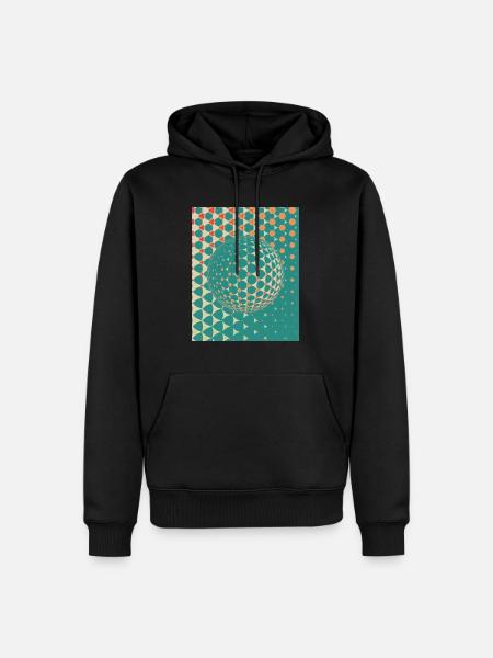 globe - Sweat à capuche Premium bio Homme - noir