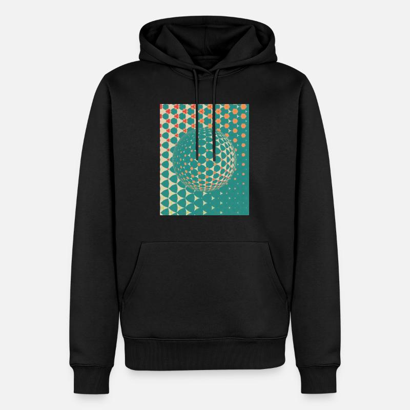 globe - Sweat à capuche Premium bio Homme - noir