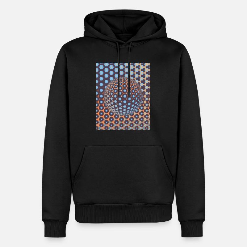 globe - Sweat à capuche Premium bio Homme - noir