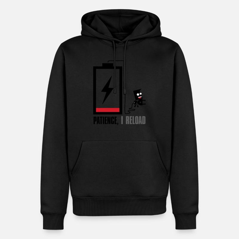 Geduld, ich lade nach... - Männer Premium Bio Hoodie - Schwarz