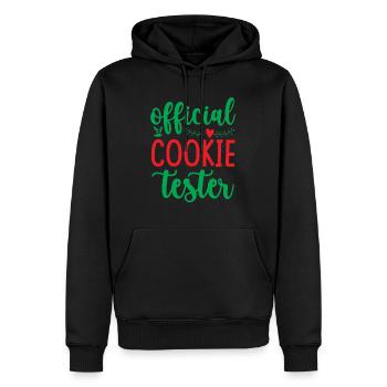 Offizieller Kekstester - Weihnachtshumor - Männer Premium Bio Hoodie - Schwarz - Vorne - Nico (187cm)