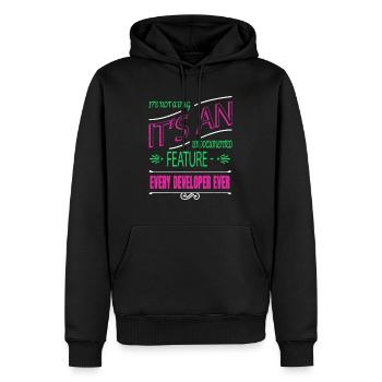 gift idea statement - Männer Premium Bio Hoodie - Schwarz - Vorne - Nico (187cm)