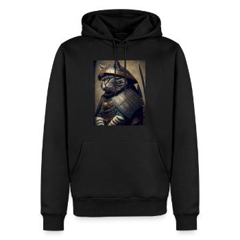 Chatmurai 11 - Männer Premium Bio Hoodie - Schwarz - Vorne - Nico (187cm)