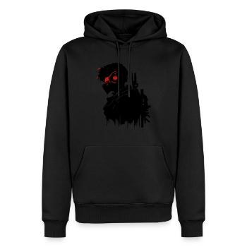 Soldat de l’espace - Sweat à capuche Premium bio Homme - noir - Devant - Nico (187cm)