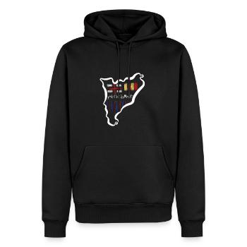 Katalonien Wappe - Männer Premium Bio Hoodie - Schwarz - Vorne - Nico (187cm)