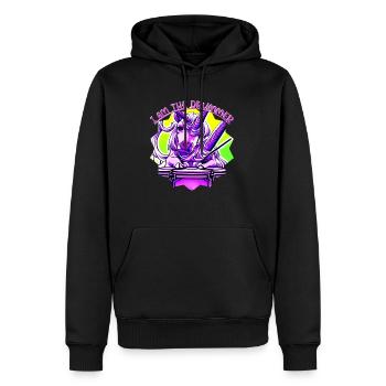 I am the drummer - Unicorn - Männer Premium Bio Hoodie - Schwarz - Vorne - Nico (187cm)