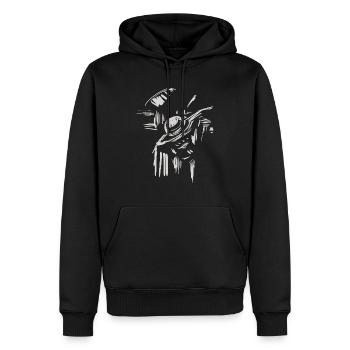 Architektur Landschaft Skizze - Männer Premium Bio Hoodie - Schwarz - Vorne - Nico (187cm)